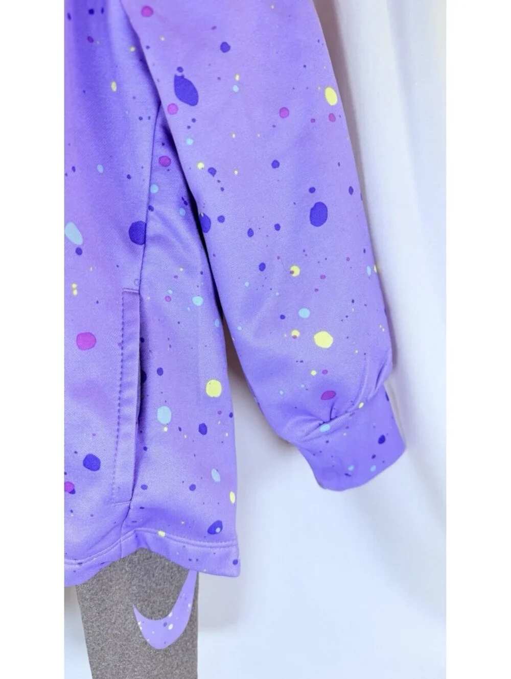 NIKE DRI-FIT Size 2T Baby Lavender Zip Up Athletic Jacket and Leggings